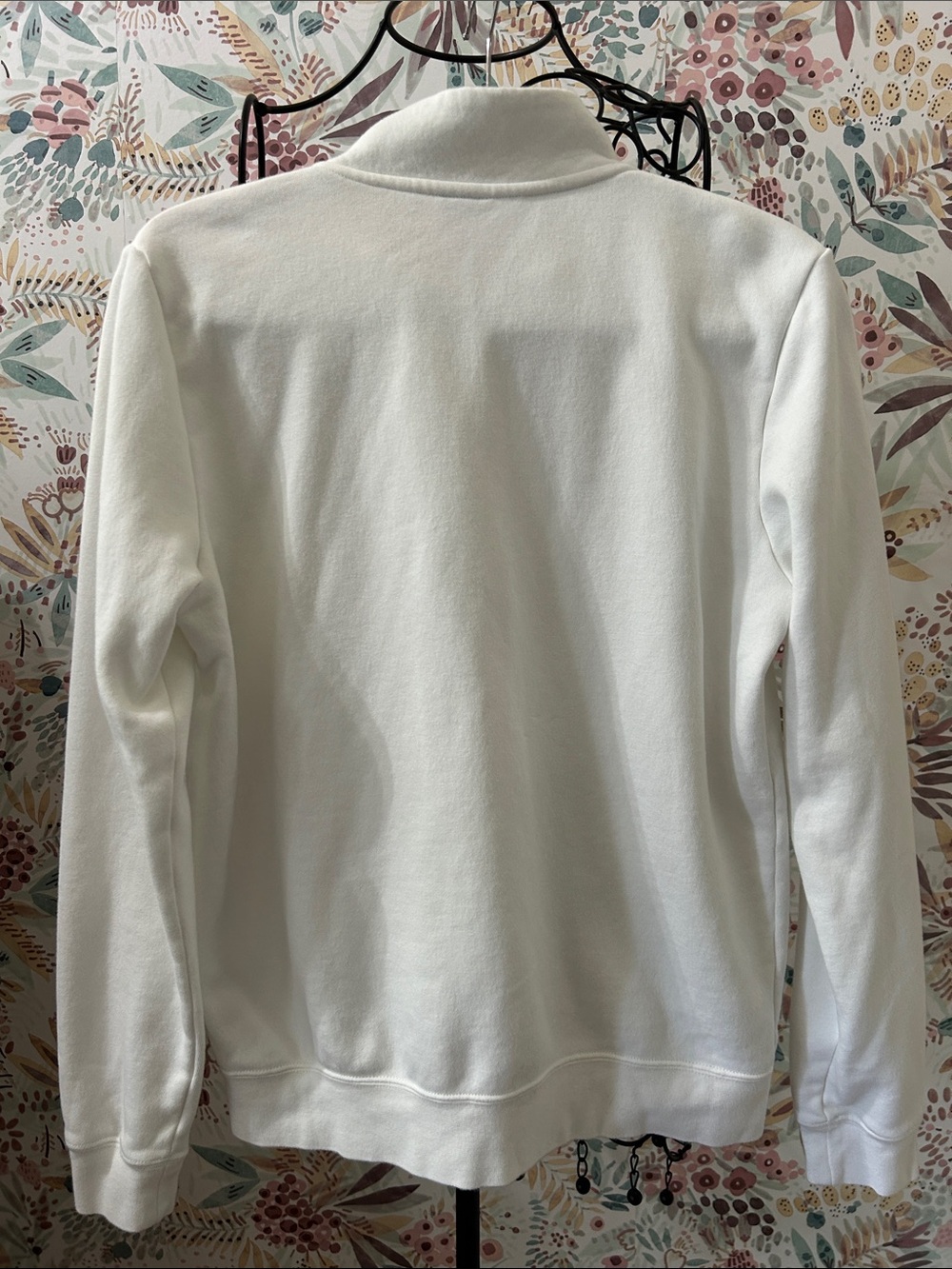 Women's Nike Sportswear Club Fleece Quarter-Zip Sweatshirt White Size Small - Picture 6 of 6